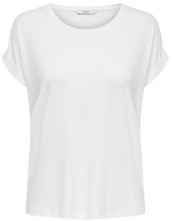 Only Femme Onlmoster S/S O-neck Top Noos Jrs T shirt, Blanc (White), M EU