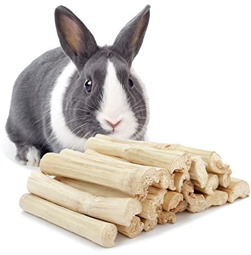 Niteangel Natural Timothy Hay Sticks, Timothy Molar Rod for Rabbits, Chinchilla, Guinea Pigs and Other Small Animals (Sweet Bamboo)