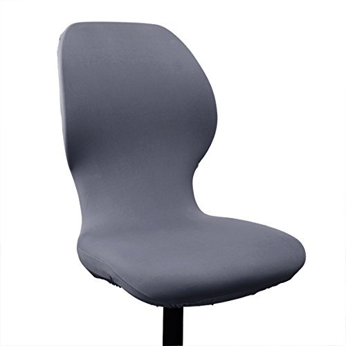 VORCOOL Elastischer Stuhlbezug – Graue Stretch-Stuhlhussen für Sitz- und Rückenpolster, waschbar und rutschfest