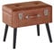 Beliani Moderner Hocker mit Stauraum braun Kunstleder Kofferhocker Mallard