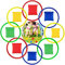 LATERN 16pcs Nylon Sitzsäcke und Kunststoffringe, Multicolor Toss Game Sets für Kinder Sitzsack Toss Game Garten Hinterhof Outdoor-Spiele Geschwindigkeit und Beweglichkeit Trainingsspiele