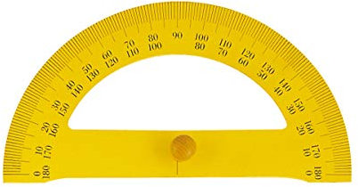 WONDAY - Rapporteur demi-cercle en Bois Laqué pour Tableau d'Ecole Magnétique, 180 Degrés