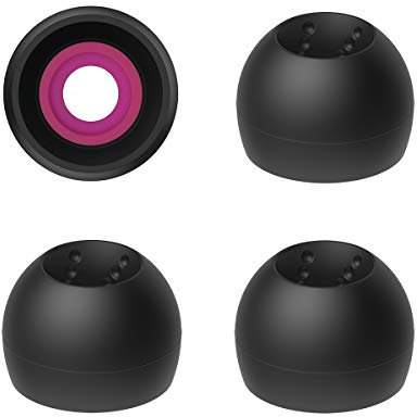 JVC EPFX10 - Juego de 4 Almohadillas para Orejas en Espiral, tamaños pequeños a Grandes, se Adapta a Muchos Modelos JVC (pequeño-Mediano)