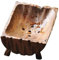 realideas Porte-savon en bois pour bar, baignoire, salle de bain en bois massif naturel antique pour douche, cuisine, salle de bain, évier, porte-savon rustique chic avec égouttoir
