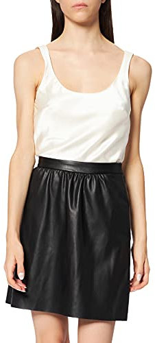 Vila Damen VIPEN Coated RW Skater Skirt - NOOS Rock, Black, XS