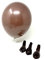Twist4 Luftballons - Made in EU - Premiumqualität - 100% Naturlatex - Dekorationen für Geburtstage, Babyparties, Hochzeiten und Taufen (braun, 25 Stück)