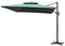3m Green Square Parasol With Cross Base and 77mm Aluminium Pole Sun Shade Garden Outdoor Beach Patio Canopy Shelter Umbrella Cantilever