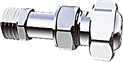 Waterberry Universal 1/2 BSP Thread Radiator Valve Fitting, Silver, Metal, HOSE_PIPE_FITTING