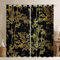 Loussiesd Luxus Schwarz Gold Fenstervorhang 175x140cm Bambus Blickdichte Vorhänge für Mann Frau Senior Schlafzimmer orientalische botanische Vorhänge orientalische Geschenk Mode Dekor