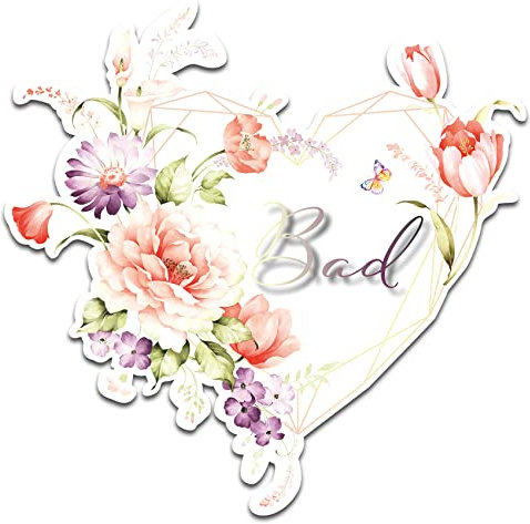 Dekoaufkleber Türaufkleber für WC Bad Badezimmer Tür Toilette Deko Sticker mit Blumen Motiv Wandtattoo Wand Aufkleber selbstklebend Y066 (06 Bad)