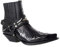ORANDESIGNE Uomo Stivali Western da Cowboy Vintage Quadrato Testa Stivali da Moto G Nero 41 EU