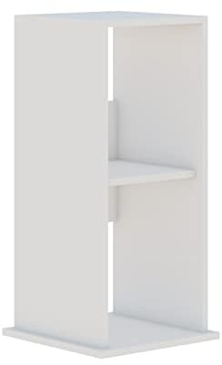 AQPET Cabinet 40 Ständer für Aquarien aus Holz mit Bücherregal, 40 x 40 x 95 cm, Weiß