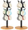 TIEYIPIN Coffee Mug Holder, Espresso Cup Holder, Mugs Tree Hanger, Bamboo Base Coffee Cup Holder Stand with 6 Hooks for Kitchen, 2 Pack