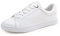 Feversole Women's Light Weight Lace-Up Sneaker,Sneakers Stringate in Pelle PU da Donna Bianco 38