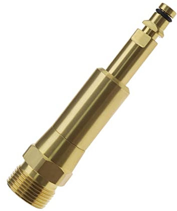 VGOL Schenll Verbindung Adapter für Hochdruckschläuche mit M22x1,5 Innengewinde kompatibel mit Kärcher K2 K3 K4 K5 K6 K7 Hochdruckreiniger Messing 108mm Länge
