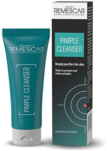 Remescar Limpiador Facial para Espinillas y Granos 75ml - Purifica, Hidrata y Exfolia Suavemente - Reduce y Previene Imperfecciones - Lavado Facial Enzimático para Piel Sensible y Delicada