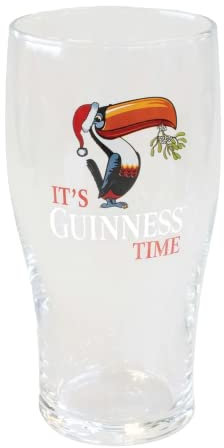 Shamrock Gift Company Guinness-Glas, 1 Pint (Guinness Weihnachtstukan Glas)