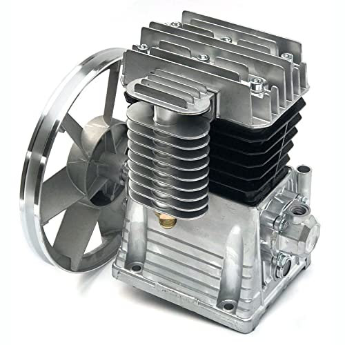 3HP 2.2KW Air Compressor Pump Motor Head Cylinder Piston Style Air Compressor Pump Head 205L/min Air Tool with Silencer Oil Lubricated