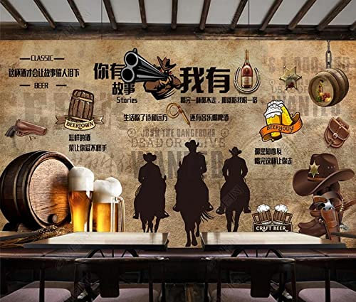 Papier Peint Photo Personnalisé 3D J'Ai Une Histoire Et Tu As Un Mur De Fond De Bar À Bière-140Cmx100Cm