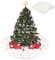 SLFYEE 120CM Weihnachtsbaum Decke Groß Christbaumständer Teppich Weiß Schnee Deko Christbaumdecke Rund für Weihnachtsbaum Dekoration Gold