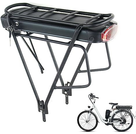 48 V, 14 Ah Elektrofahrrad-Akku 250 W/350 W/500 W/750 W/1000 W Gepäckträger-Akku Geeignet für Fahrräder mit 24/26/28-Zoll-V-Bremse am Hinterrad