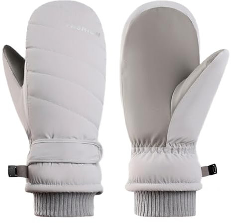 Eohak Manoplas de esquí de invierno para mujeres y hombres, guantes de nieve cálidos repelentes al agua para clima frío