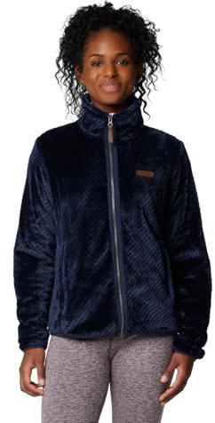 Columbia Cerniera Intera in Sherpa Fire Side 2 Pile Zip, Collegiate Blu Navy, L Donna