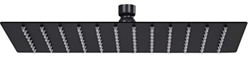 Pommeau de Douche, Tête de Douche Pomme de Douche Pomme de douche pluie Inox 30x20 cm Rectangulaire Noir