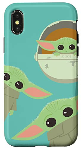 Hülle für iPhone X/XS Star Wars The Mandalorian Grogu Triple Threat Blaugrün