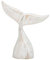 Posiwio Holzflosse Wally beige weiß gewischt Walflosse aus Holz H30cm Deko Strandhaus