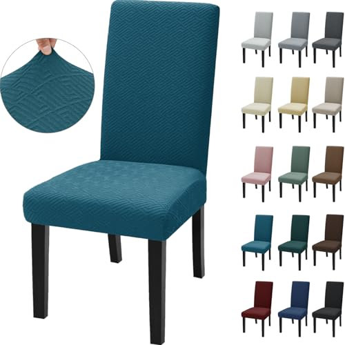 Ystyle Stuhlhussen 2er Set, Stretch Stuhlbezug, Universale Elastische Stuhlbezüge, Hussen Für Stühle, Chair Covers, Komfort-Stuhl Überzug, Geeignet Für Wohnzimmer, Esszimmer, Türkis