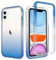 FMPCUON Cover per Motorola Edge 40 Pro, Custodia Trasparente Antiurto 360 Gradi, [2X Vetro Temperato], TPU Bumper Full Body Case per Motorola Edge 40 Pro - Blu