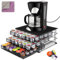 MASTERTOP Coffee Pod Storage for Dolce Gusto, 108pcs Metal Coffee Pod Holder with 3 Drawer, Coffee Capsules Machine Stand Anti-Vibration Design for Kitchen Office Home - Black, Send 1 Cleaning Cloth
