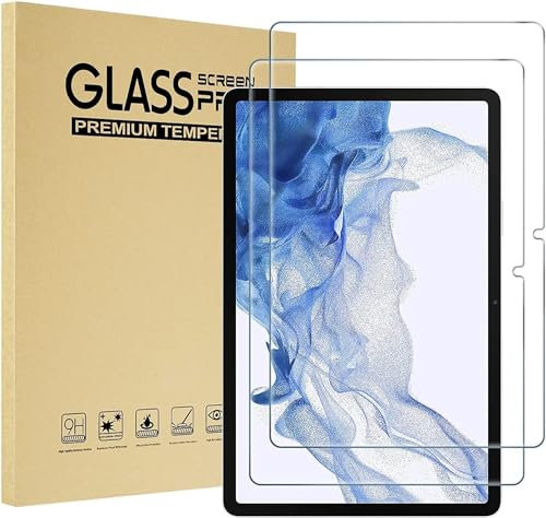 PROTech [2 Pack Screen Protector for Samsung Galaxy Tab A8 10.5 inch SM-X200/ SM-X205 Bubble Free Tempered Glass Film Easy Installation