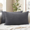 Softalker Kissenbezug 50x30 Grau 2er Set Cord flauschig Kissenhüllen Kissenbezüge Cushion Cover Sofakissen Dekokissen Couchkissen Zierkissen Nackenkissen für Sofa Schlafzimmer Bett Stuhl Couch Winter