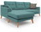 Danish Store – Ecksofa mit Halbinsel, wendbar, 237 cm, wasserdicht – Ecksofa für moderne Einrichtungen – Petrol