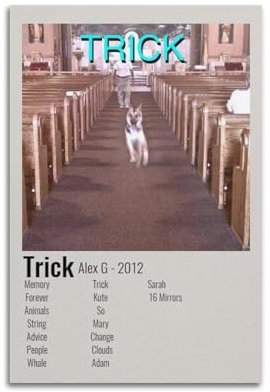 Trick 2012 Alex G Album, Musikfiguren, Album, Poster, Heimdekoration, Bürodekoration, Wohnzimmer, Wohnzimmer, Teenager, Schlafzimmer, Leinwand, Gemälde, Druck, Geschenk, 30 x 45 cm, ungerahmter Stil 4