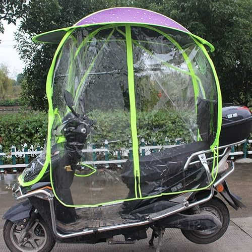 ZJFJMBD Motorrad Sonnenschutz Abdeckung, vollständig geschlossener Regenschirm, wasserdichtes, zusammen klappbares Vordach – universelles Mobilitäts-Scooter Zubehör