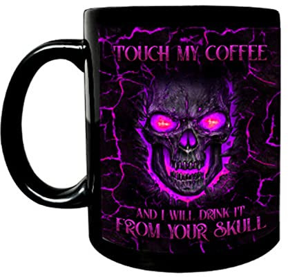 Funny Coffee Mug for Touch Coffee I Will Drink It Skull 11oz Ceramic Tea Cup