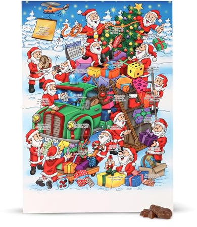 Adventskalender für Kinder mit Schokolade - Rätselkalender 2024 - Tägliche Schoko-Überraschung & Rätselspaß - Weihnachtskalender für Jungen & Mädchen - Süßer Countdown bis Weihnachten