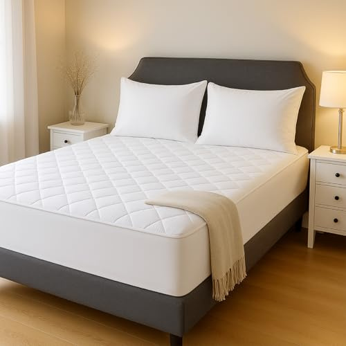 Acrali Home Gesteppter Matratzenschoner für Super-Kingsize-Bett, ultraweiches 3-lagiges Design mit tiefem Rock, atmungsaktiv und antiallergen, maschinenwaschbarer Bettbezug (180 x 200 + 35 cm)