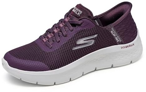 Skechers Go Walk Flex Damen-Sneaker, freihändig, Malvenfarben, 40.5 EU Weit
