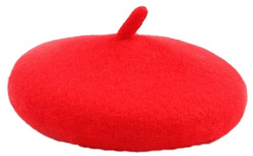 1 Stücke Kreative Haustier Kopfbedeckung, Französische Baskenmütze Haustiere, Hunde Katzen Barett, Pet Fashion Baskenmütze, Mini Haustier Dekor, für Fotoshootings Verwendet Werden (Rot)