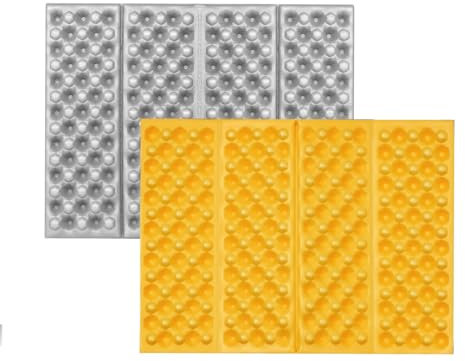 lumanothy Sitzkissen Outdoor, Thermo Sitzkissen Faltbar Wasserdicht Sitzunterlage Outdoor mit Aufbewahrungsgürtel FüR Camping, Wandern, Stadion, Unterwegs, Jagd, Picknick, Gelb