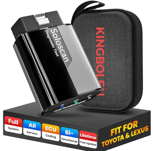 KINGBOLEN Soloscan OBD2 Diagnosegerät für Toyota/für Lexus, Alles System Kfz Diagnosegerät Mit 50+ Reset-Funktion,Bi-direktionale,Aktiver Test,ECU-Codierung, Lebenslanges kostenloses Update