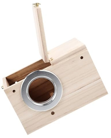 BELLIFFY Holz Vogelhaus Für Kleine Vögel Wetterfestes Nistkästchen Mit Aufhängung Für Papageien Und Andere Wildvögel Robustes Design Aus Hochwertigem Holz