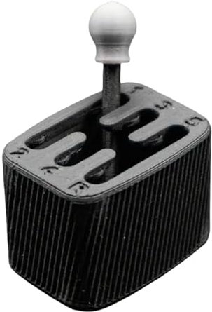 Fidget Toy, 3D Printed Manual Gear Shift Sensory Toy, 1.1 x 1.5 x 1.65 inches Interactive Handheld Decor, Stress Relief Desk Gadget, 1-Pack Black for Work School Home Classroom Use