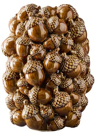 WERNS Design Vase Eicheln Braun – Statement im Eichel-Design, Pop Art, 27x19x19 cm (H/B/T)
