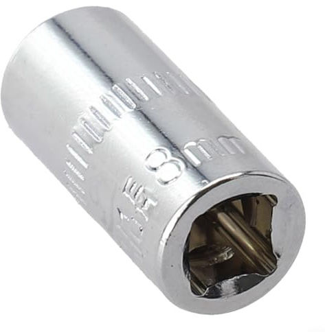 babominimer 1 jeu de clés à douille hexagonale de 4 à 14 mm, douille métrique à double extrémité pour clé à cliquet, acier au chrome vanadium avec placage chromé, argent (8 mm)