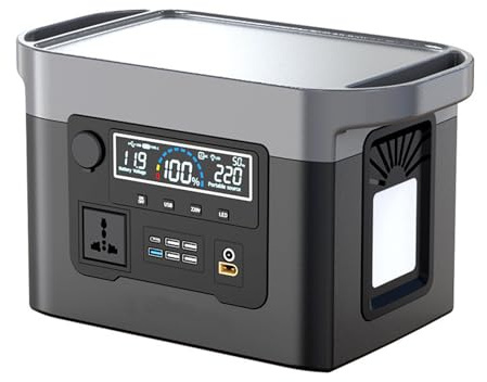 Portable Power Station,Large Battery Pack Solar Generator Camping Backup,With Ac Plug Socket For Versatile Scenarios-Outdoor/Camping/Fishing/Picnics(500W [220V-252Wh],Double handle style)